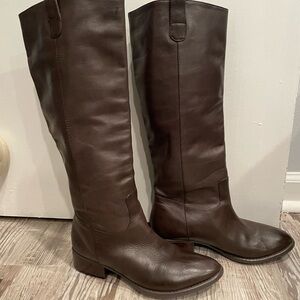 Donald J. Pliner Brown Leather Knee-High Boots
